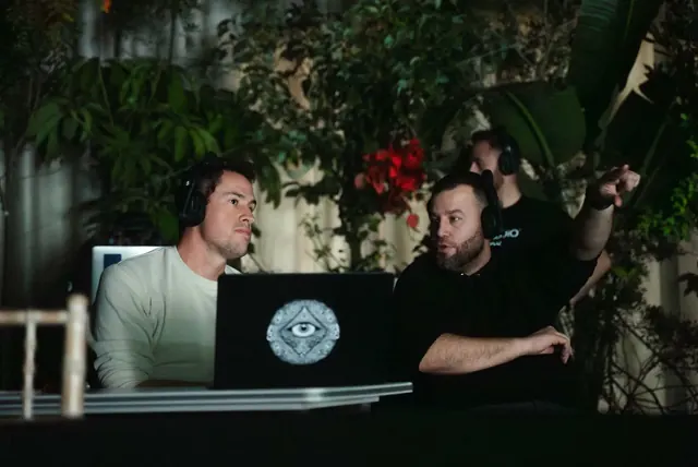 Technicians at the control desk during an event