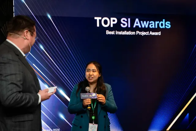 Awards ceremony at the Yealink VIP event during ISE